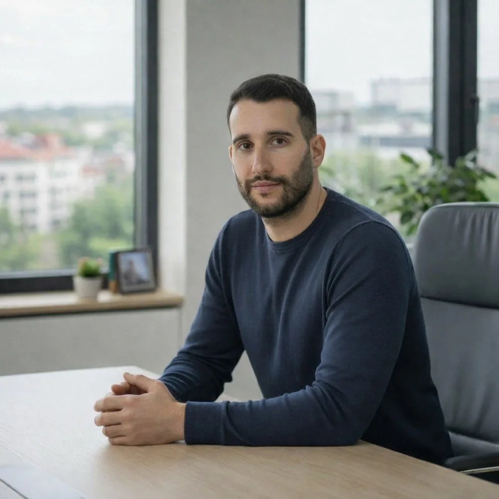 Uri Pulido, consultor de Google Ads, en su despacho en Barcelona